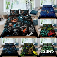 3d printed game bedding set adults teens gamer queen king single size 23 pcs comforter duvet cover with pillowcase bedclothes
