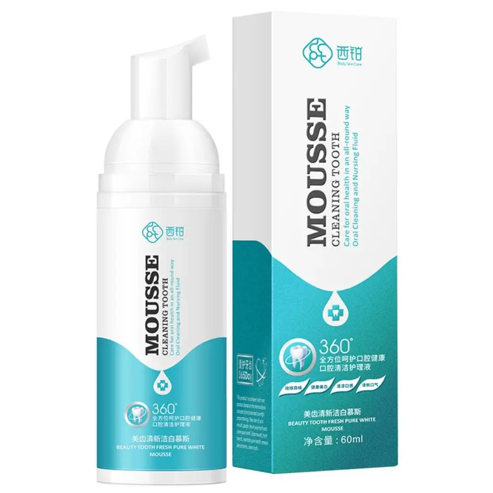 

60ml Press Foam Toothpaste Mousse Remove Tooth Stains Deep Cleaning Mouth Oral Cavity Whitening Beauty Health