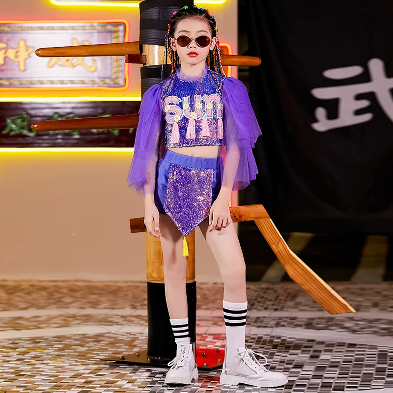 

Baby girl catwalk fashion clothes model catwalk fashion children's jazz dance costume girl costume modern dance performance suit