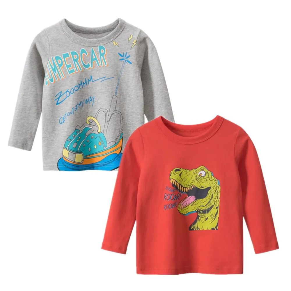 

Children's T-Shirt Boys Tops Girls Clothes Cotton Long Sleeves Cartoon Top Tees Spring Autumn Shirt