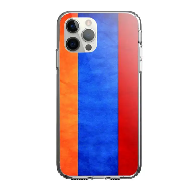 

Armenia Armenians Flag Phone Case For Iphone 5 6 7 8 11 12 Plus XR X XS SE2020 11/12PRO Max Transparent Cases