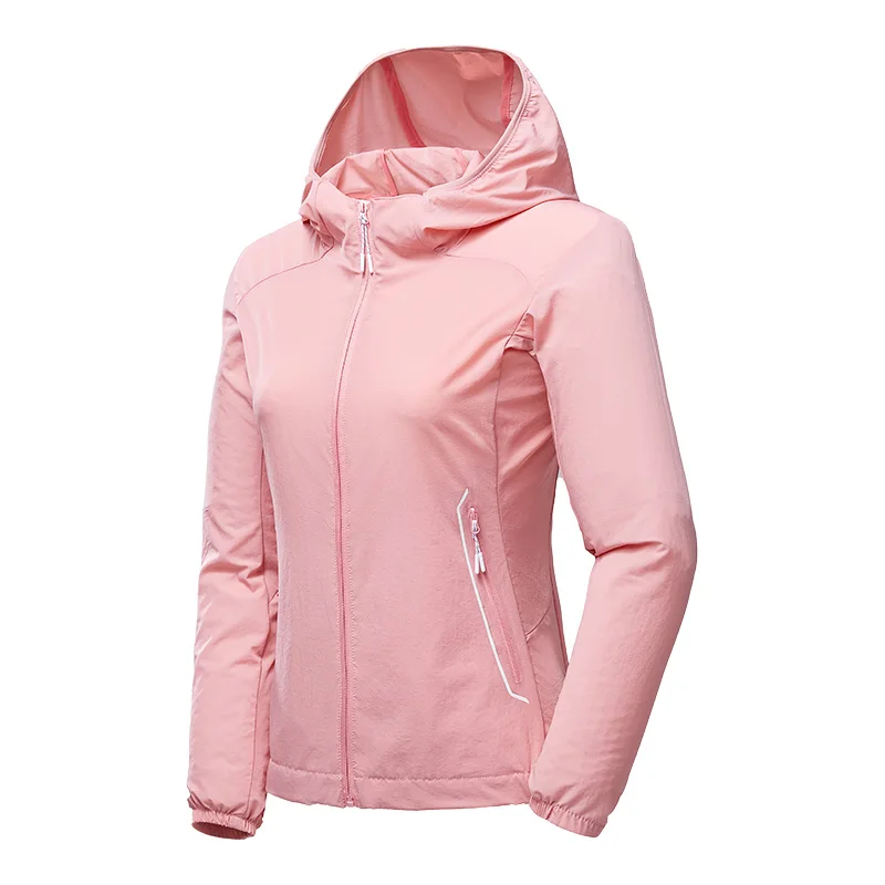 

Plus Size New Spring Summer Bomber Jacket Women Casual Solid Windbreaker Zipper Thin Hooded Coat Outwear Jacket