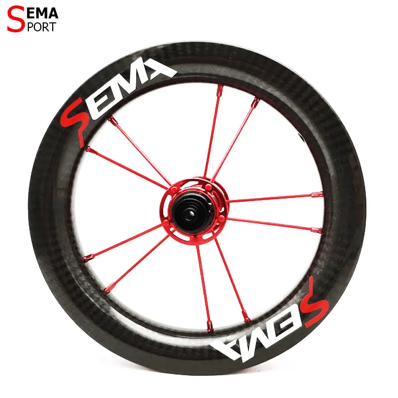 Углеродные колеса SEMA-C8 12 дюймов для детей Балансирующий велосипед/толкатель с