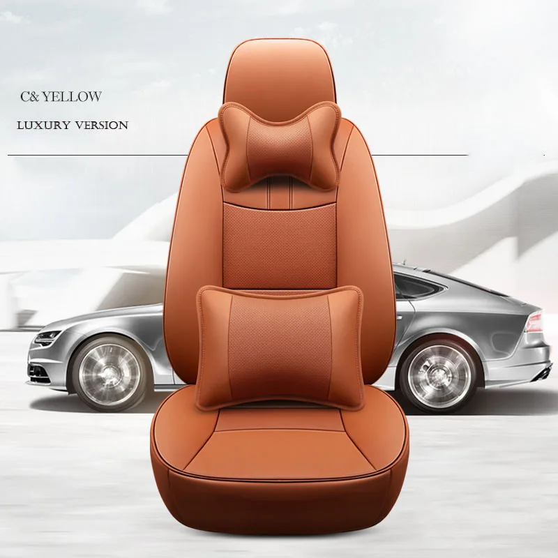 Чехол из воловьей кожи на сиденье автомобиля 7 сидений кожаный для Cadillac Escalade SRX Audi