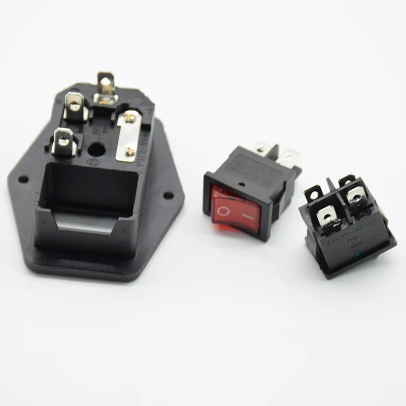 1 шт. клавишный выключатель питания IEC 3 Pin 320 C14 Входная мощность стандартный