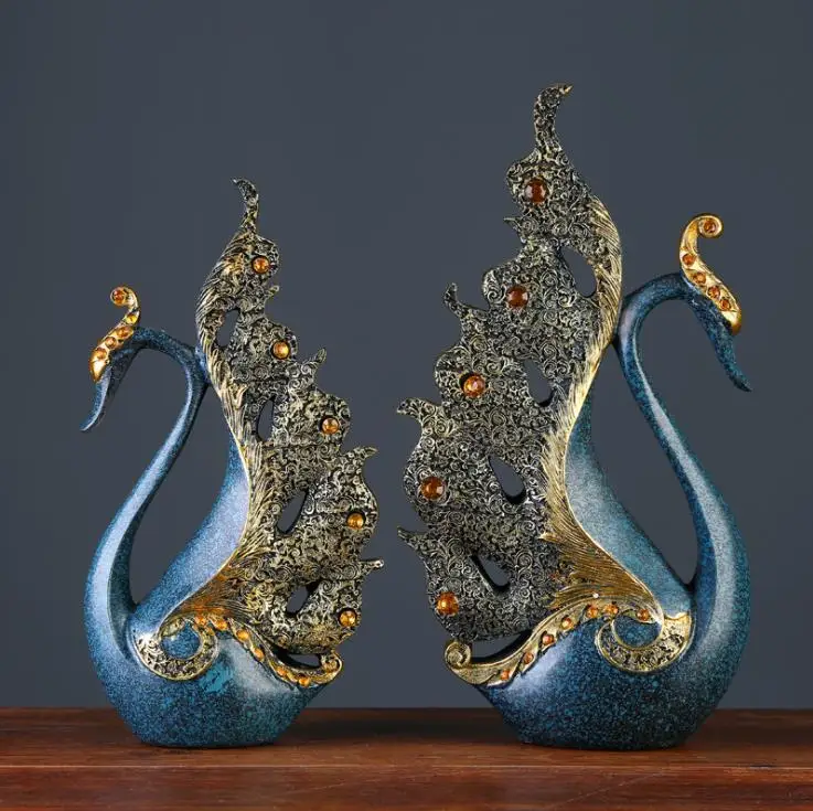 Креативная скульптура статуя павлина домашний декор украшения для дома Феникс