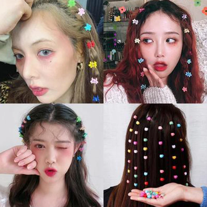 

Недорогие цветные Яркие Крабы для волос для девочек, акриловые милые заколки для волос карамельных цветов и звезд, детские мини-заколки для ...