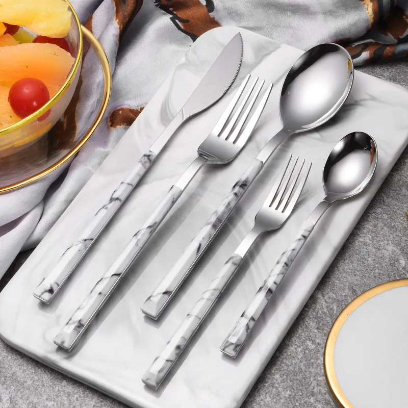 

Wooden Cutlery Set Stone Shape Knife Fork Spoon Western Tableware Dinner Set Kitchen Utensils Sets Drop