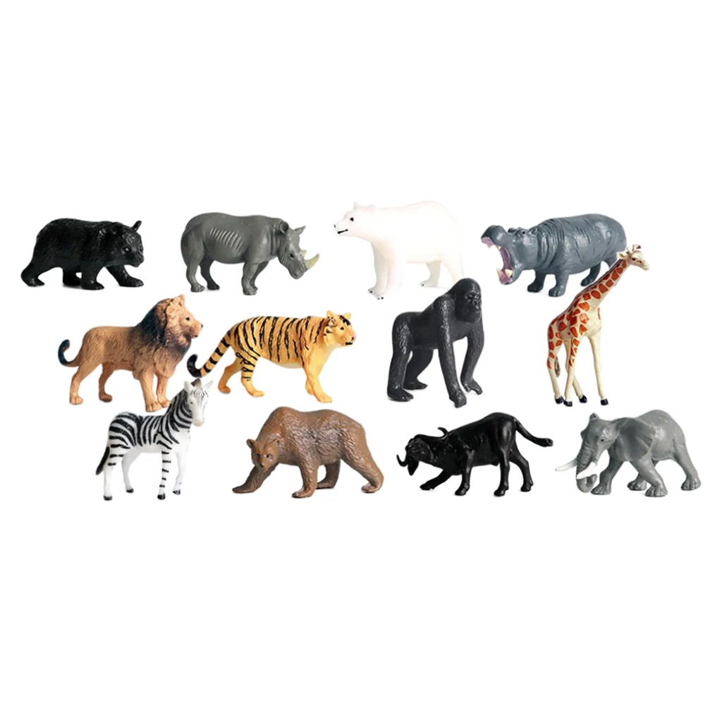 

12x Simulation Nature PVC Animal Model Kids Preschool Early Learning Toys