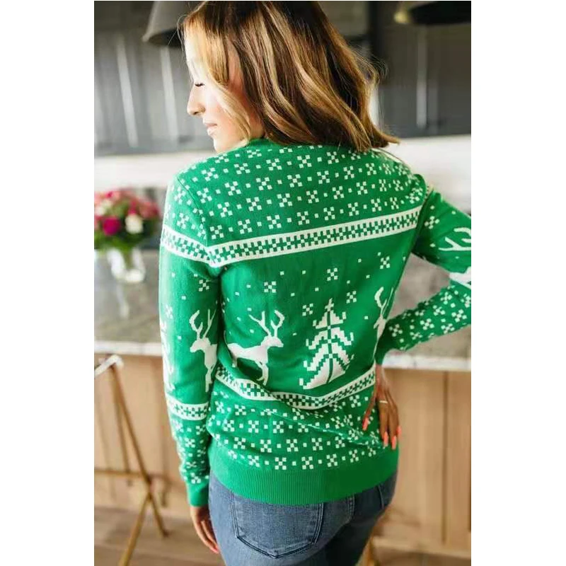 Hirigin осенний Женский Повседневный толстый свитер с длинным рукавом и круглым