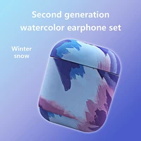 watercolor matte cover for airpods 2 1 pro case marble hard pc earphone cases for airpods pro air pods 3 2 1 shell anti drop box