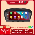 Автомобильный мультимедийный плеер Qualcomm 662 Android 11 8G + 256G, навигация GPS BT для BMW 5 серии E60 E61 E62 3 серии E90 E91 CCC CIC