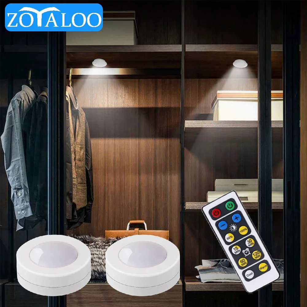 

Беспроводной светодиодный ночник с сенсорным управлением, подсветка для шкафа, с цветной подсветкой, питание от батарейки, подходит для кух...