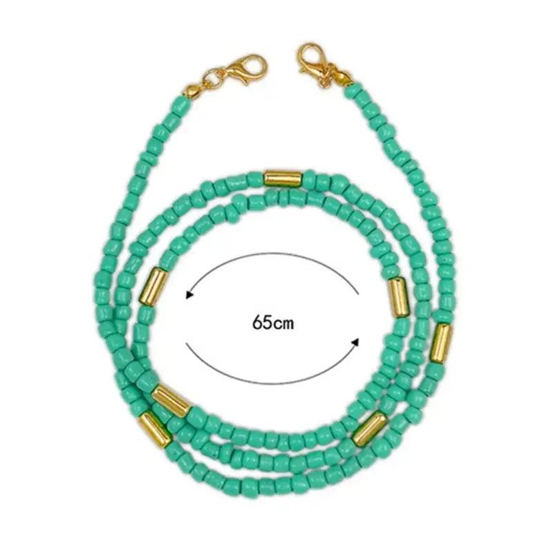 

Beaded Eyeglass Chain Adjustable Spectacle Cord Mask Lanyard Neck Strap Eyewear Retainer Chain Retro Sunglasses Accessories