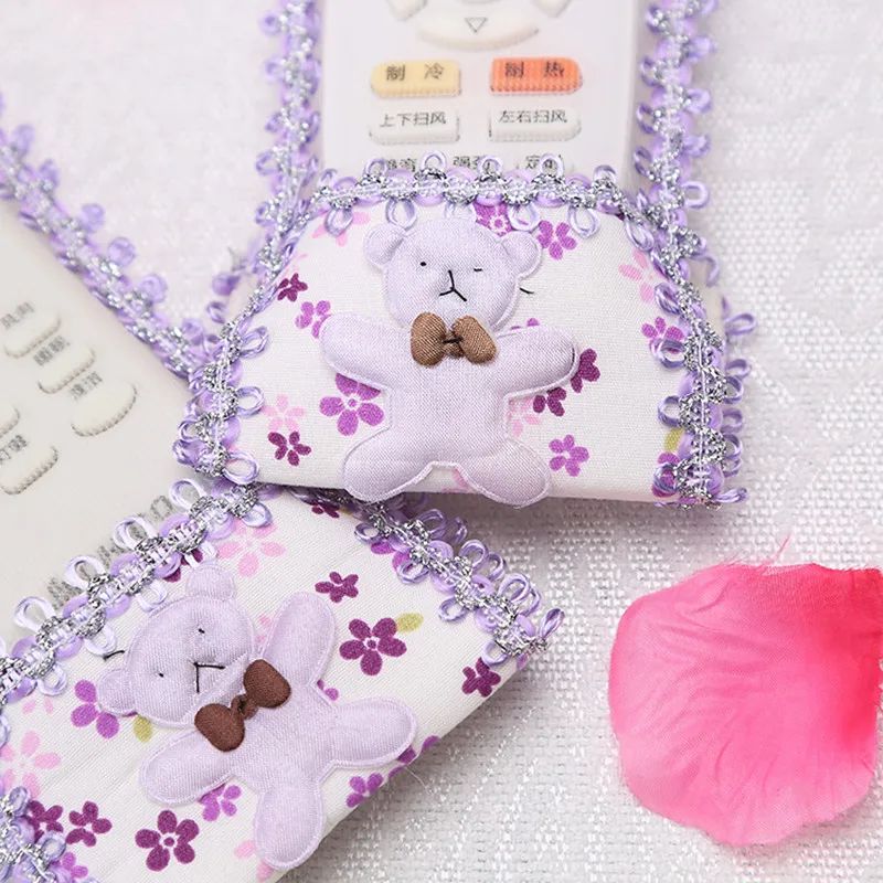 

1pc Cloth TV Remote Control Cartoon Lace Air Conditioning Remote Control Dust Case Protective Dustproof Cove