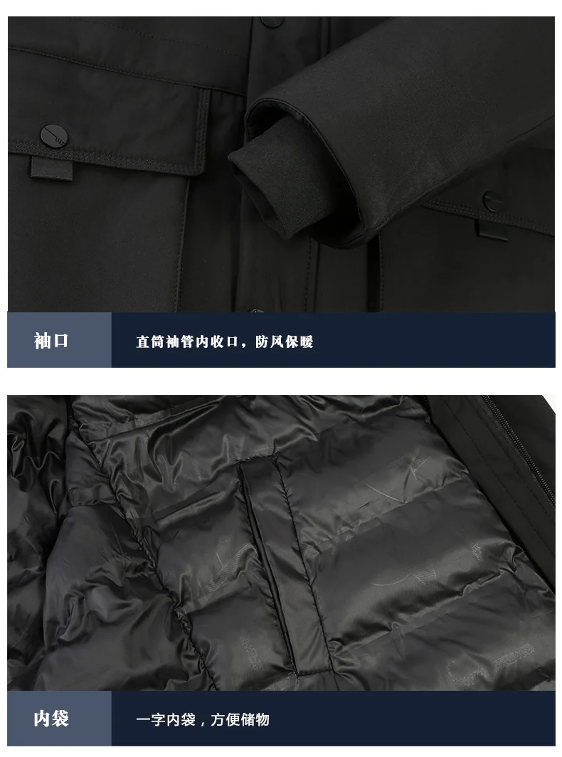 Men Winter Parkas Warm Thick Lightweight Hooded Puffer Basic Coat Man Black Gray Hood Quilted Liner Detachable Jacket Outerwear