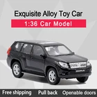 Модель автомобиля WELLY 1:36 Toyota Land Cruiser Prado SUV, литой автомобиль из сплава, игрушка с тянущимся обратно, подарок для детей, коллекционная игрушка B175