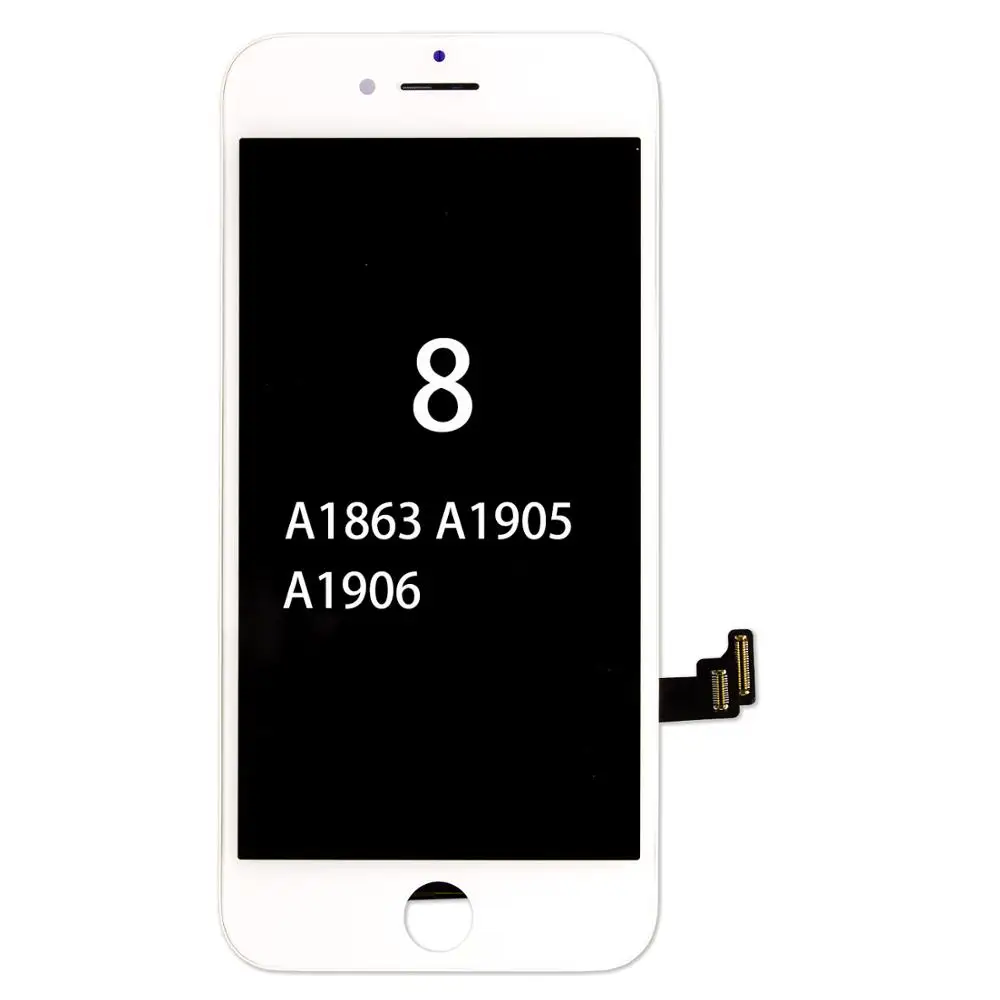 for iPhone 8 White Черный/белый класс AAA+ ЖК-дисплей для iPhone 5 5S 6 6 S 7 3D сенсорный дигитайзер сборка экрана Ecran Замена+ закаленное стекло - Цвет: for iPhone 8 White