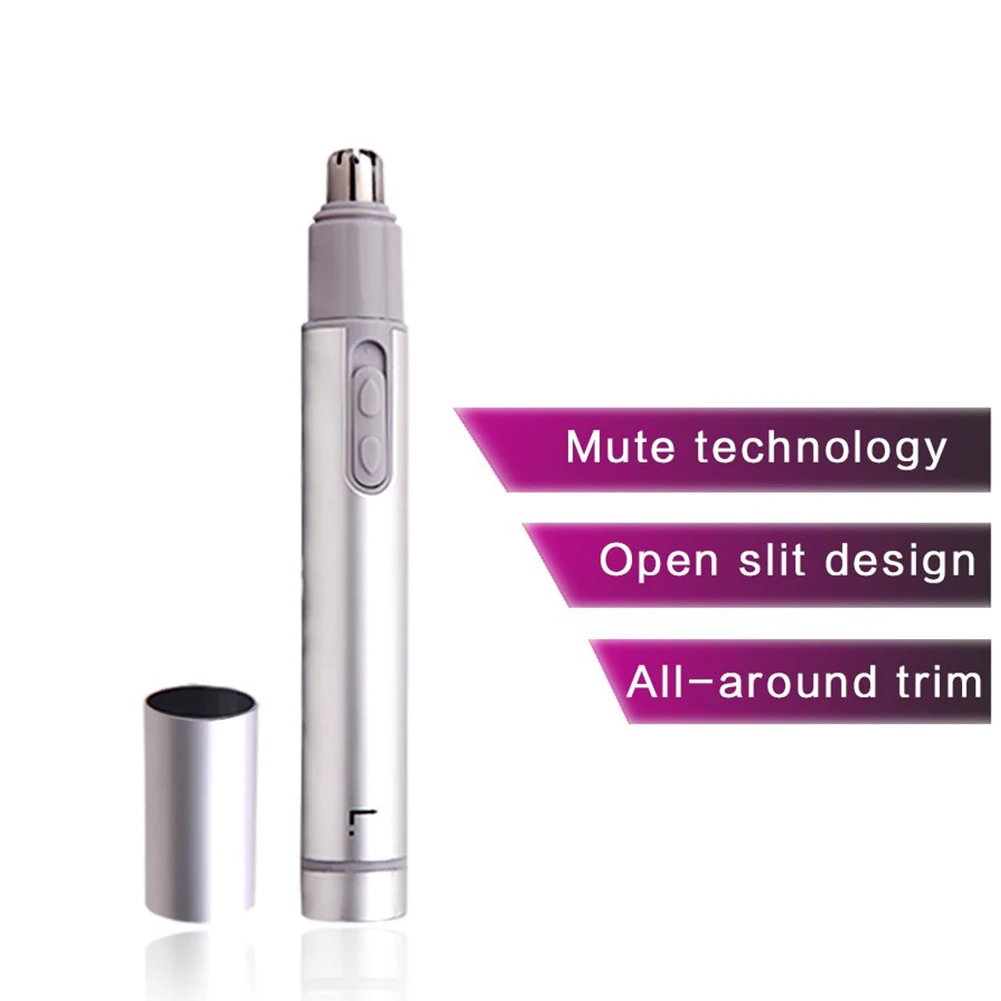 Men Face Care Manual Mini Removal Portable Stainless Steel Safe Tool Electric Shaving Nose Hair Trimmer Painless Cut | Красота и