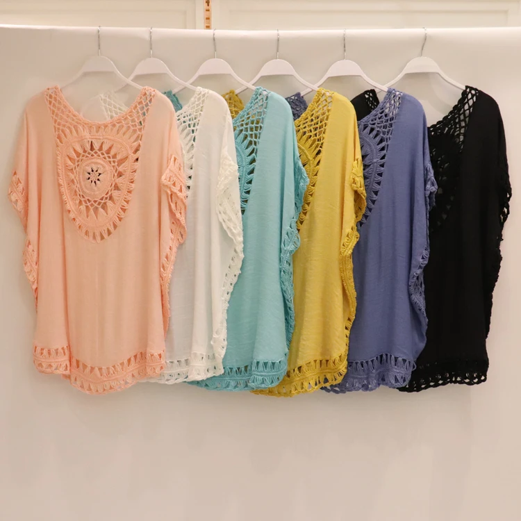 

A3211 Women Summer Sexy Crochet Hollow Beach Dress Swimsuit Cover Ups Sundress