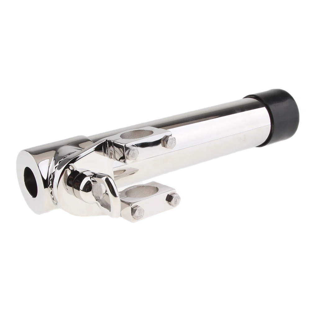 

Mirror Polished Stainless Steel Clamp on Fishing Rod Holder for Rails