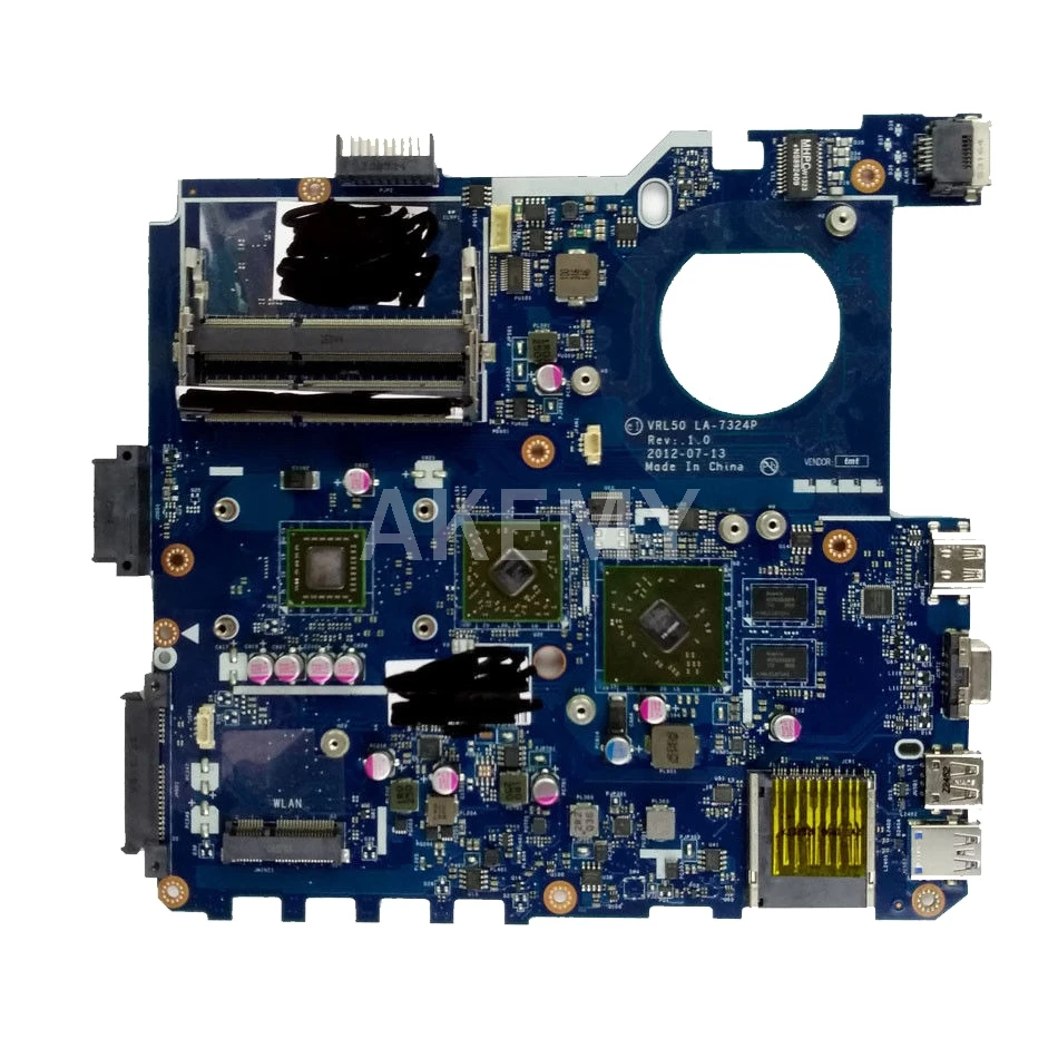 PBL50 LA 7321P Rev:1A с ЦП + 4 шт. видеопамяти для ноутбука Asus материнская плата K43B K43BR K43BY X43B