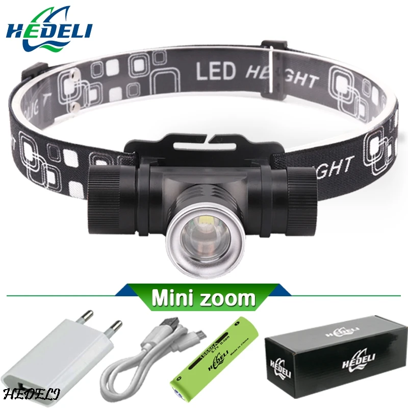 Портативный L2 светодиодный головной светильник налобный фонарь перезаряжаемые