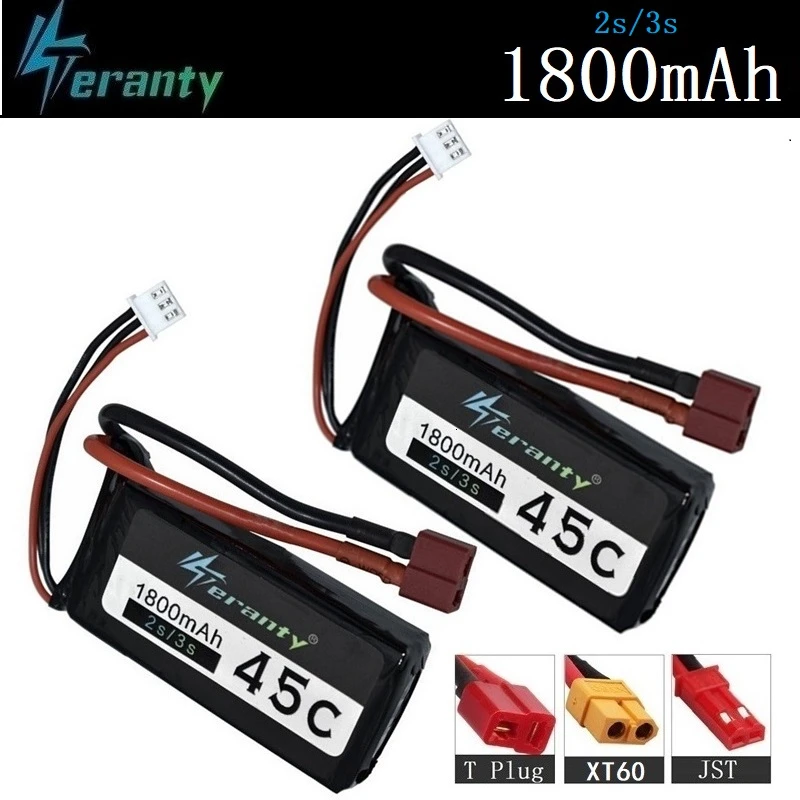 

High Discharge 45C 7.4v 1800mah Lipo battery For RC Helicopter Boats Airplanes Cars Guns Toys Drones 2s 1500mah 7.4V battery #2