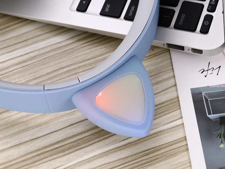 Teamyo Bluetooth 5,0 стерео кошачьи наушники детские наушники мигающий светящийся наушник с микрофоном