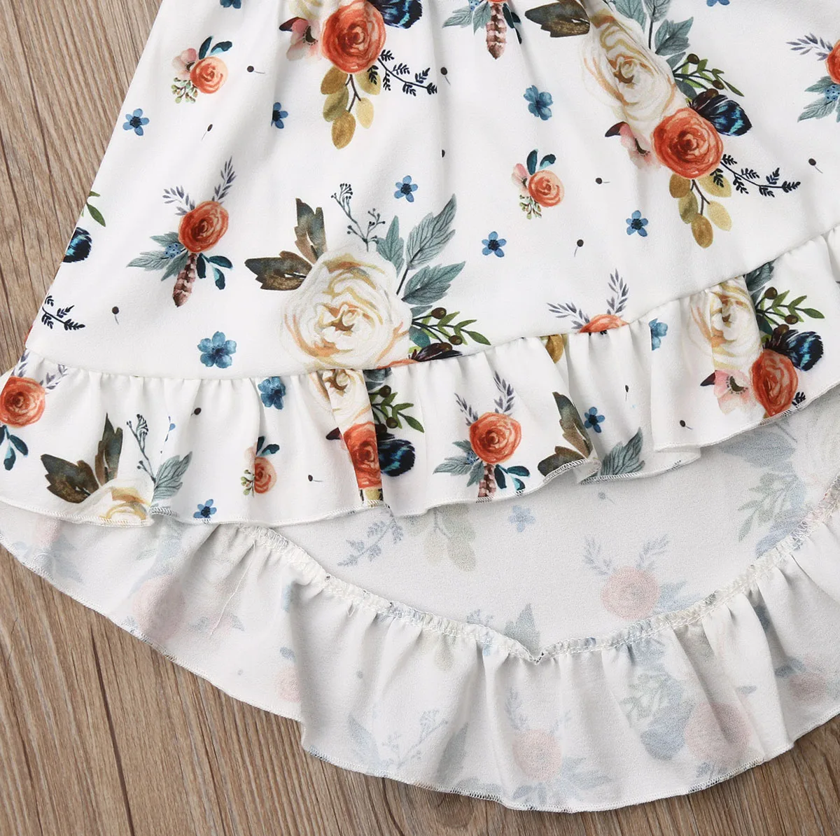 

Summer Toddler Kids Baby Girls Floral Suspenders Tops +Skirt Outfit Set Clothes