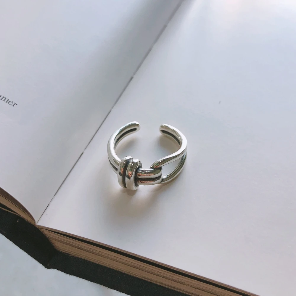 Женское кольцо в стиле хип-хоп модное винтажное из серебра 2019 пробы с