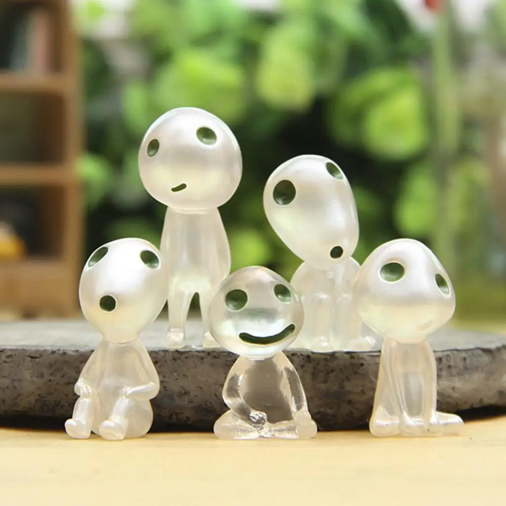 Pack of 5 Mini Resin Luminous Tree Elves Cartoon Character Elf Toys Doll Glow in The Dark Ornament Gift Collection | Дом и сад