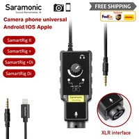 saramonic smartrig xlr microphone preamplifier audio adapter mixer compatible with smartphones guita for dslr camera iphone 7s 6