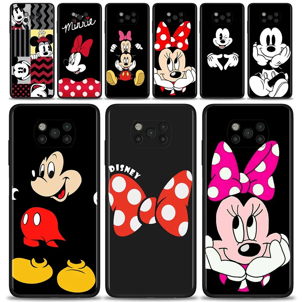 

Case For Xiaomi POCO X3 NFC F3 GT M3 M4 Pro 5G Silicone Coque Soft Bumper Black Capa Disney Cartoon Cute Minnie Mickey Mouse
