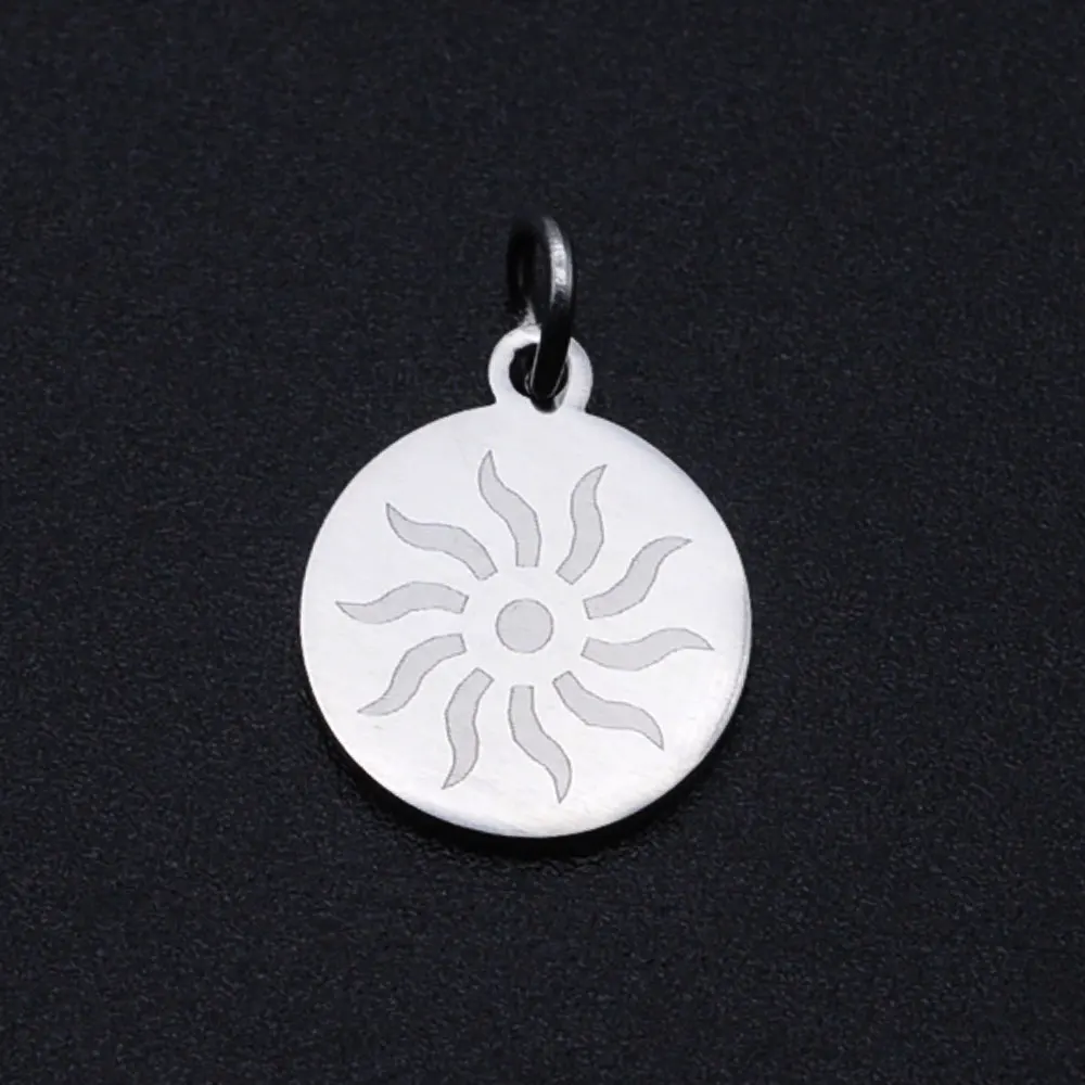 10pcs/lot Sun Feather Leaf 316L Stainless Steel DIY Charms Pendants For Making Necklace Accessories Gifts | Украшения и
