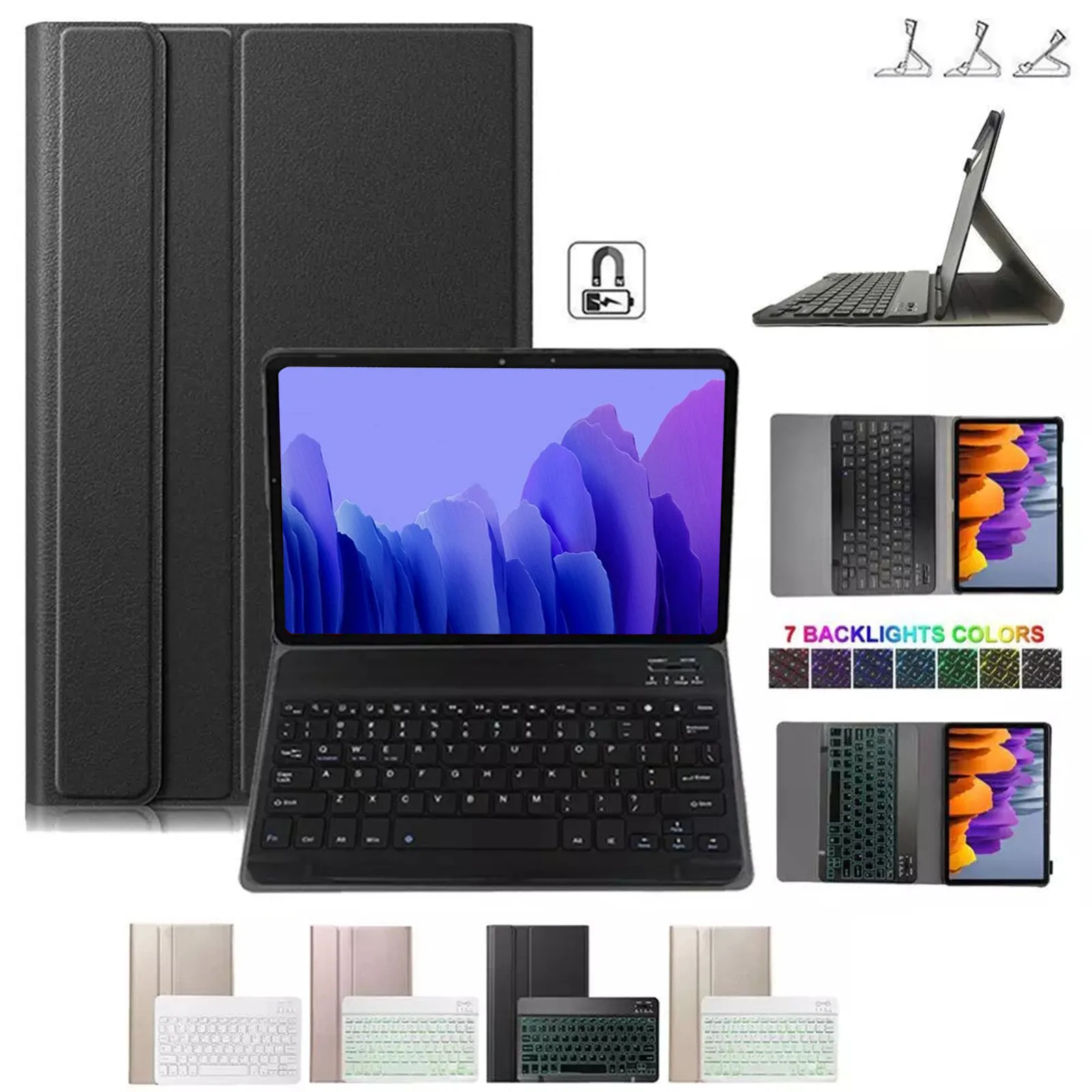 Чехол с Bluetooth клавиатурой для Samsung Galaxy Tab A7 10 4 2020 модный Ультратонкий чехол