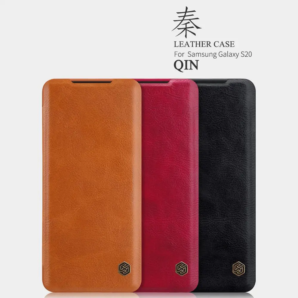 

Leather Case for Samsung S20 Plus Cover Samsung Galaxy S20 Ultra Nillkin QIN Protective flip Cover wallet Case For S20+