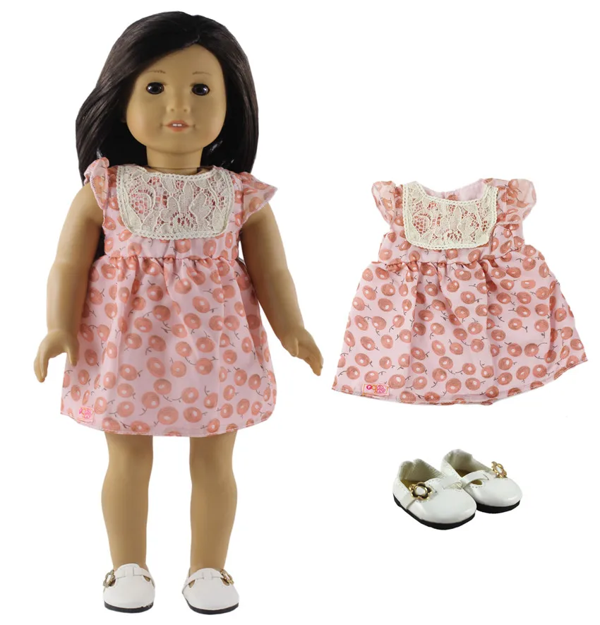 

1 PC Doll Clothes+1 Pairs of Shoes for 18 inch American Doll Handmade Student Clothes X58