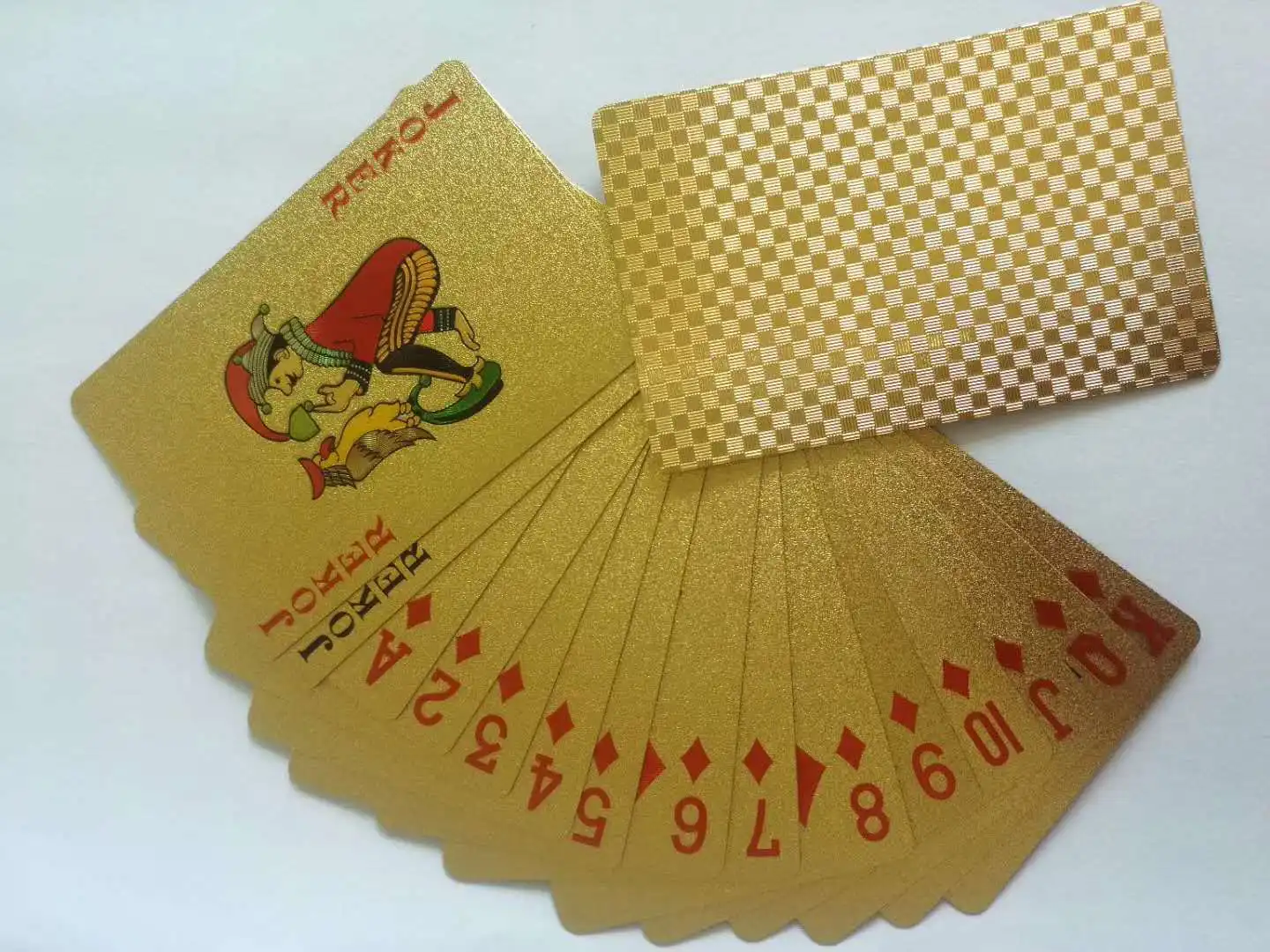 24K золото Покер Игра Волшебные игральные карты матовая Золотая фольга серебряная