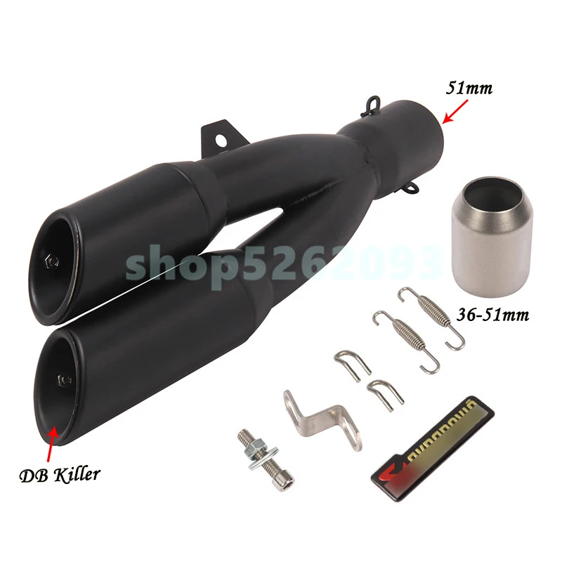 51 мм Универсальный Escape мотоцикл левая и правая сторона выхлопной гонки