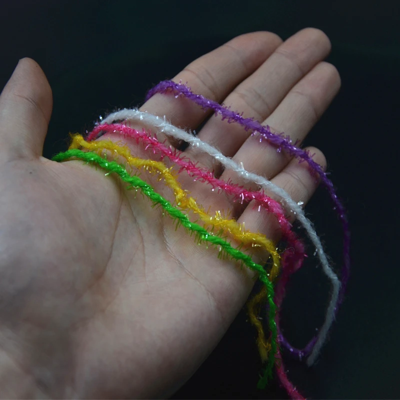 4 Ярда вязание мушек голографические оттенки Хрустальная нить растяжки морские