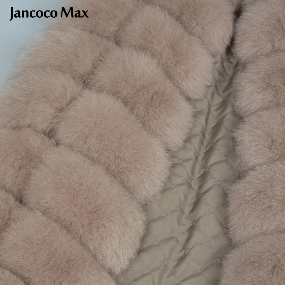 Женский Теплый меховой жилет Jancoco Max зимняя безрукавка из натурального Лисьего