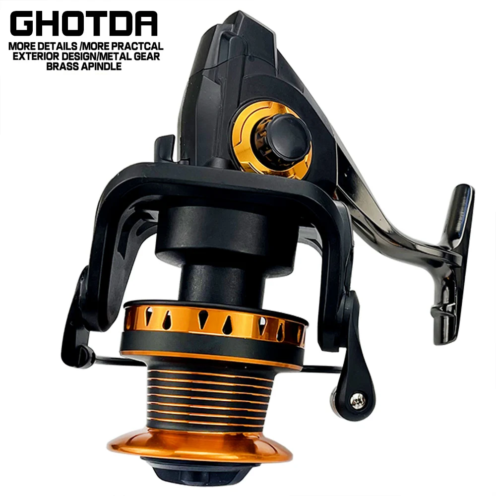 

New Spinning Reel 4000-8000 Saltwater Fishing Reel Metal Spool 10-12KG Drag Power Long Distant Surfcasting Trolling Molinete