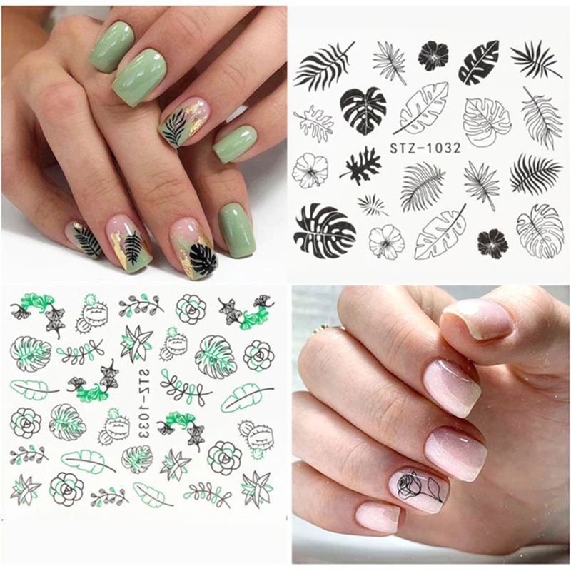

16pcs Stickers for Nails Abstract Image Women Face Water Sliders Manicure Nail Art Decorations Polish Sticker Set