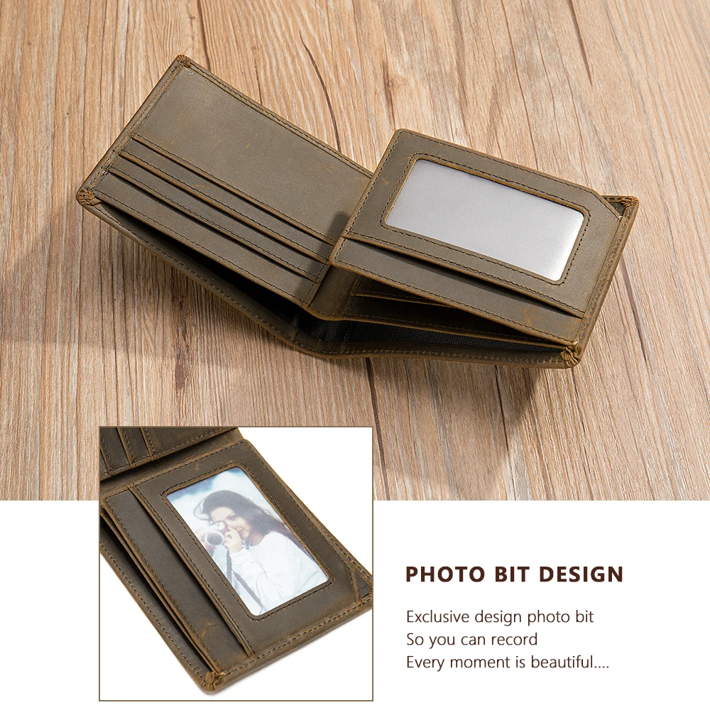 Бумажник WESTAL мужской из кожи Крейзи Хорс держатель для кредитных карт слайм