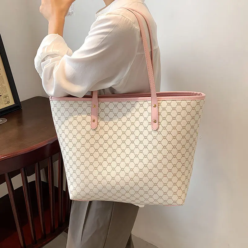 

Designer Bag High Quality Printing Leather Bags Classic Vintage Shoulder Bags Hot Sale Fashion Handbag Large Capacity Tote Bag