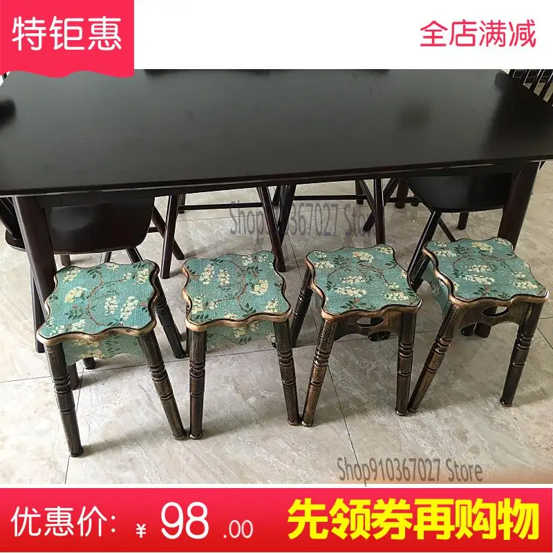 European-style Solid Wood Fashion Creative Dining Table Stool Chair Modern Bench Nordic Complete Living Room |