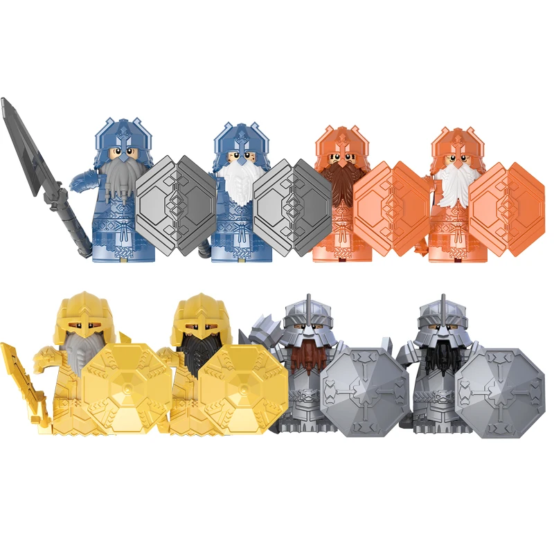 Новые армейские фигурки MOC LOTR солдат карликовые доспехи воины средневековые