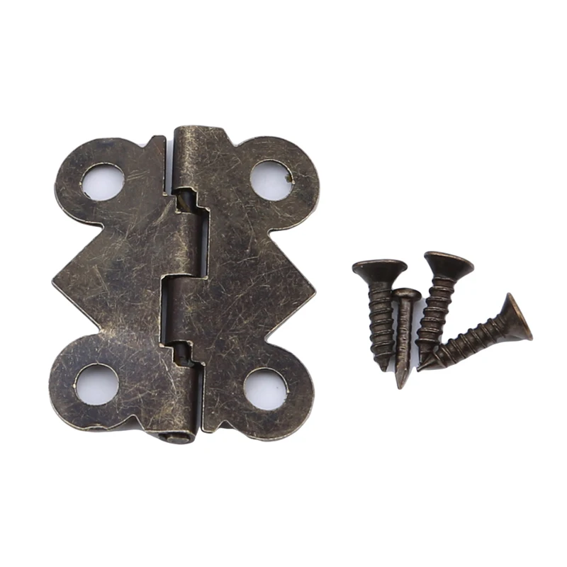 Антикварная бронзовая мини-бабочка дверные петли ящик для шкафа шкатулка