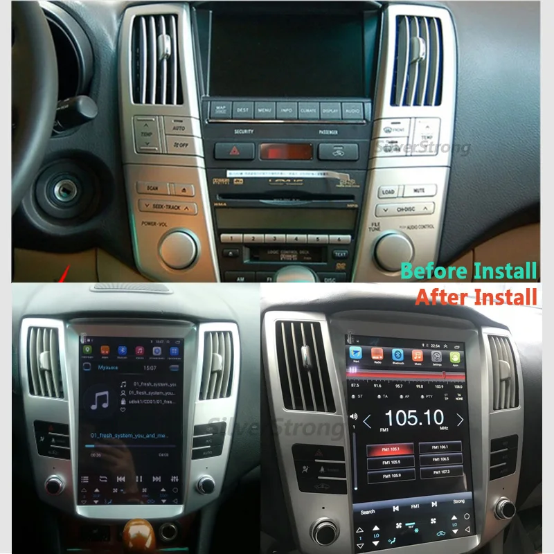 Tesla CarPlay Android 12 8 '' 4 Гб + 64 ГБ GPS магнитофон RX NAVI для LEXUS 330 RX350 RX300 авто стерео DSP 2004